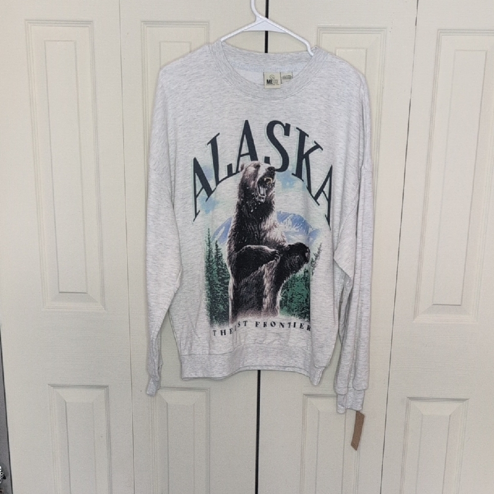 Gray Alaska Bear Sweatshirt